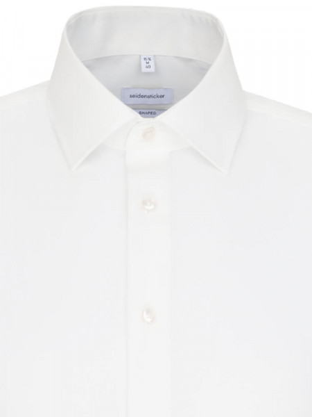 SEIDENSTICKER Tailored Fit Chemise Beige clair Business Kent Popeline - Vue 2