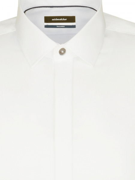 SEIDENSTICKER Tailored Fit Chemise Beige clair Business Kent Popeline - Vue 2