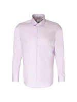 Chemise Seidensticker SLIM TWILL lilas avec col Business Kent en coupe étroite