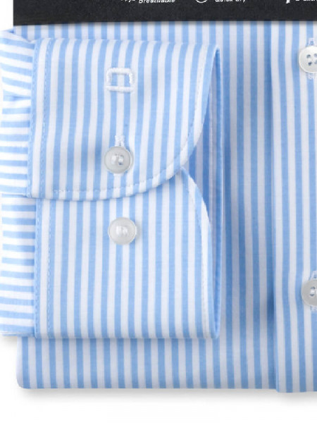 OLYMP Slim Fit Chemise Bleu foncé Kent Jersey - Vue 2