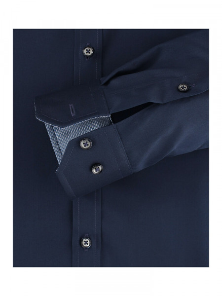 VENTI Slim Fit Chemise Marine Kent Twill - Vue 2