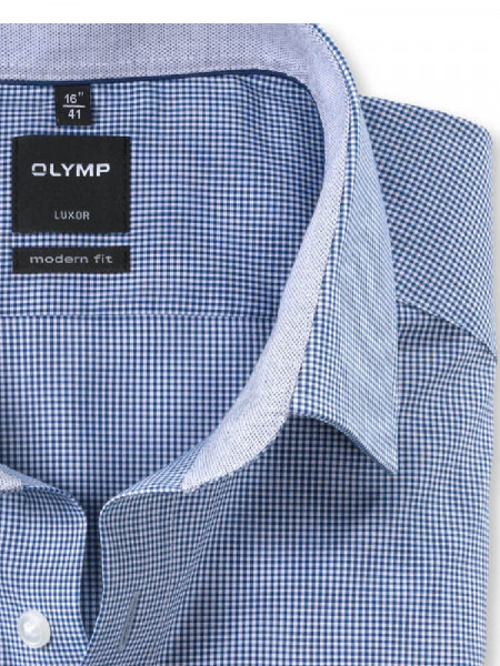 OLYMP Regular Fit Chemise Bleu moyen New Kent Popeline