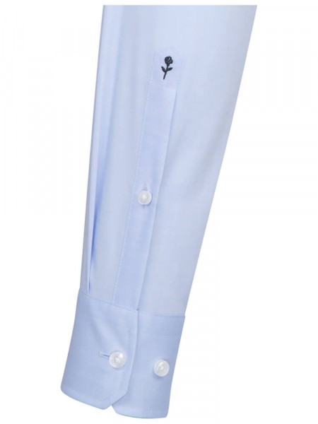 SEIDENSTICKER Tailored Fit Chemise Bleu clair Business Kent Chambray - Vue 1