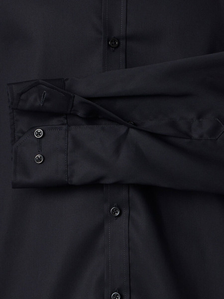 VENTI Slim Fit Chemise Noir Kent Popeline - Vue 2