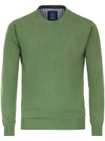 Pull Redmond REGULAR FIT MELANGE vert avec col Col rond en coupe classique
