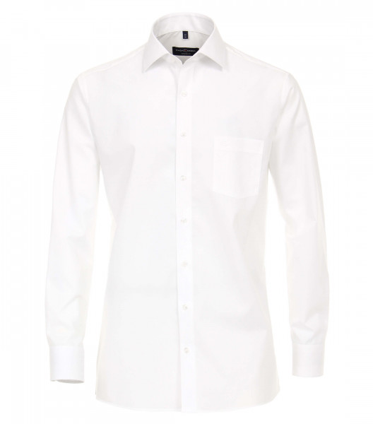 Chemise CASAMODA MODERN FIT UNI POPELINE blanc avec col Kent en coupe moderne