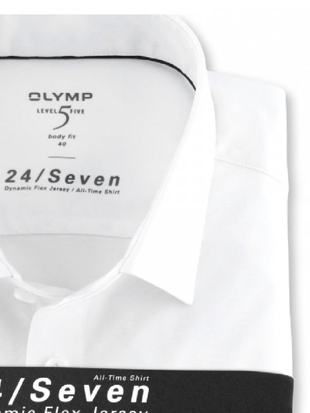 OLYMP Slim Fit Chemise Blanc New York Kent Jersey