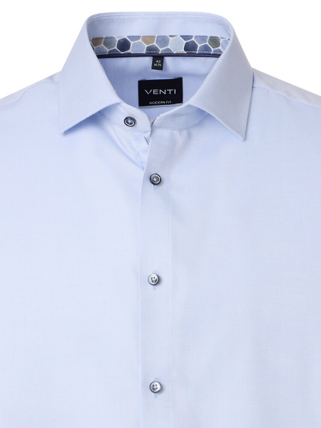 VENTI Regular Fit Chemise Bleu clair Kent Popeline - Vue 1