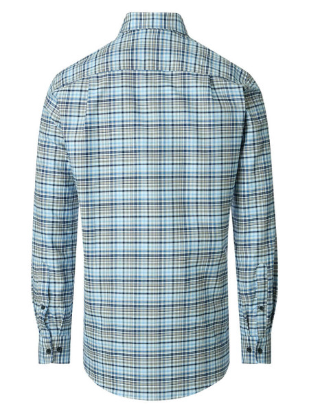 REDMOND Comfort Fit Chemise Bleu clair Button-Down Fein Oxford