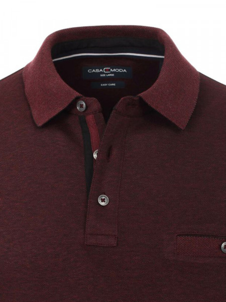 CASAMODA Polo Rouge foncé Piqué - Vue 1