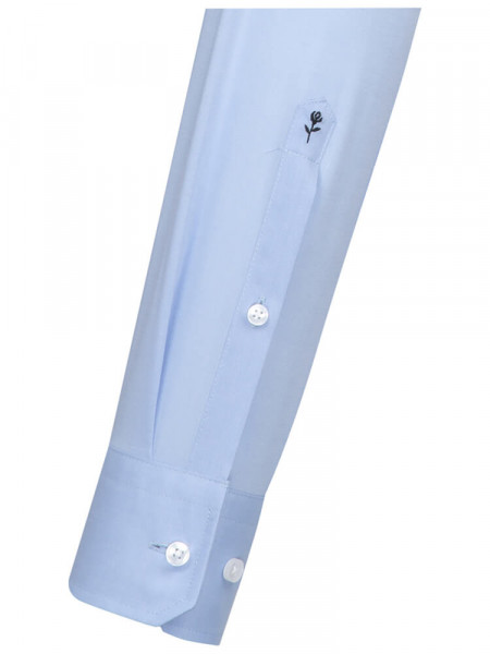SEIDENSTICKER Regular Fit Chemise Bleu clair Business Kent Fil à Fil - Vue 1