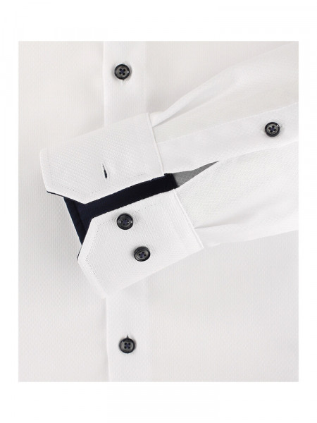 VENTI Regular Fit Chemise Blanc Button-Down Dobby - Vue 2