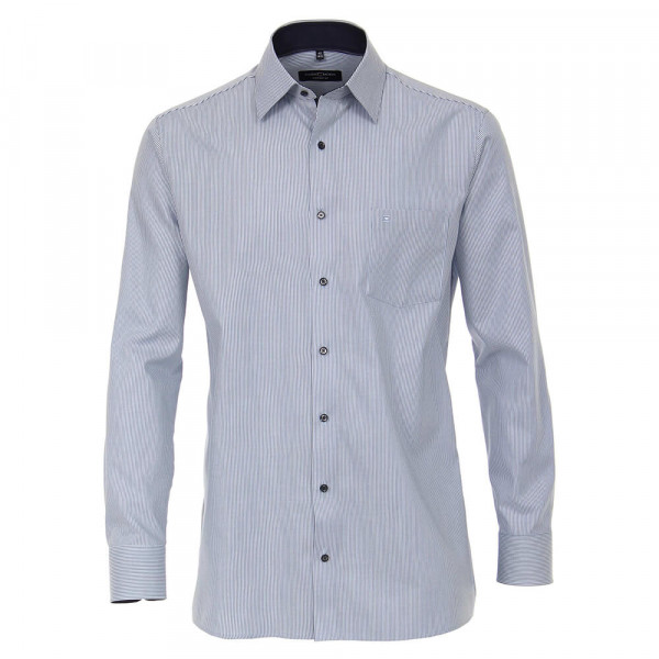 Chemise CASAMODA COMFORT FIT STRUCTURE bleu clair avec col Kent en coupe classique