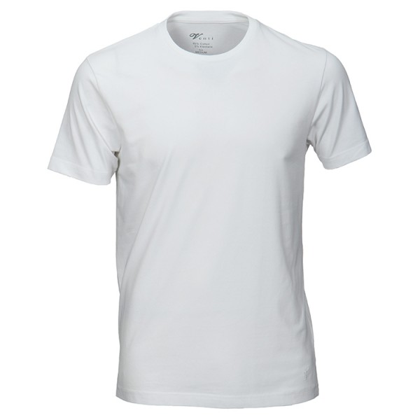 Venti T-shirt en blanc avec col rond dans l&#039; pack de 2