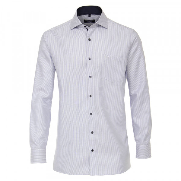 Chemise CASAMODA COMFORT FIT STRUCTURE bleu clair avec col Kent en coupe classique