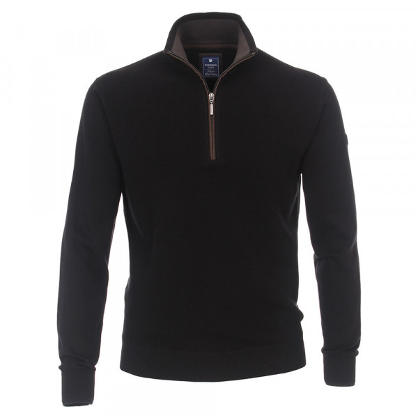 Pull Redmond noir en coupe classique