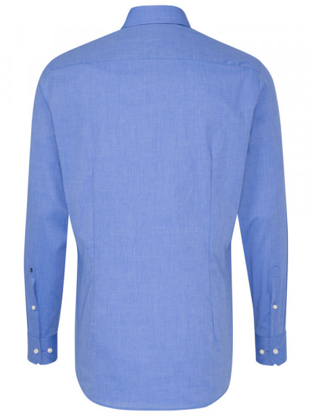 SEIDENSTICKER Tailored Fit Chemise Bleu moyen Business Kent Fil à Fil