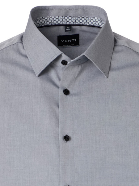 VENTI Regular Fit Chemise Anthracite Kent Popeline - Vue 1