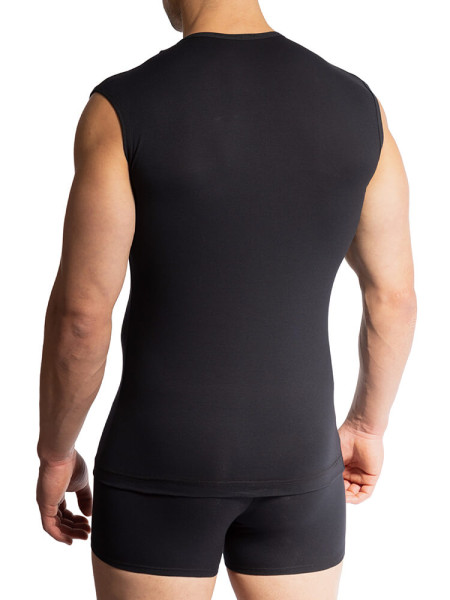 OLAF BENZ Regular Fit Noir Feinripp