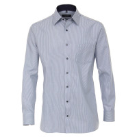 Chemise CASAMODA COMFORT FIT STRUCTURE bleu clair avec col Kent en coupe classique