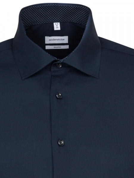 SEIDENSTICKER Tailored Fit Chemise Marine Business Kent Popeline - Vue 2