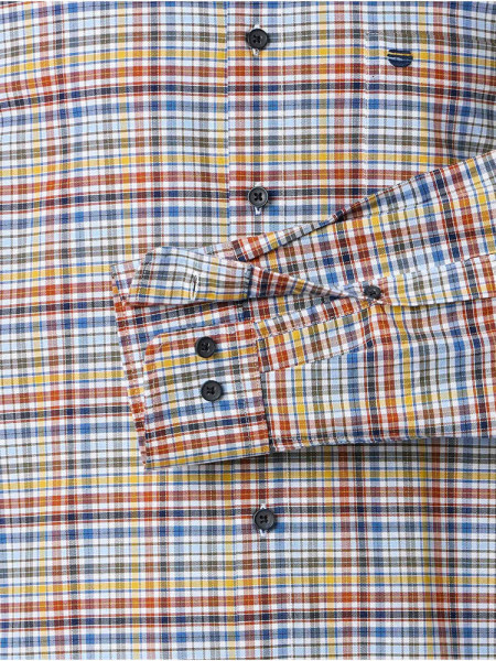 REDMOND Comfort Fit Chemise Rouge Button-Down Fein Oxford - Vue 2