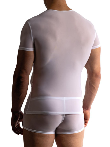 MANSTORE Regular Fit Blanc Microfaser
