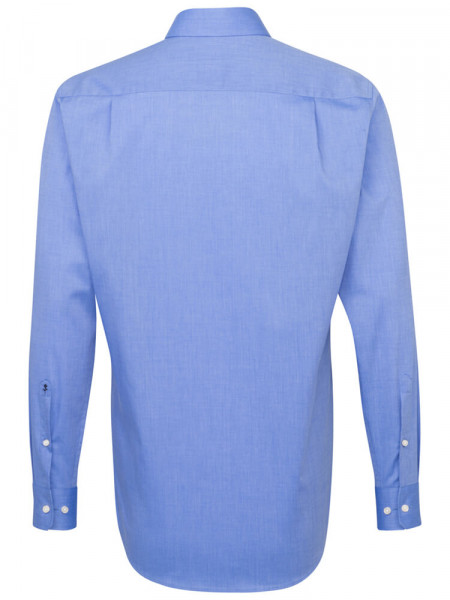 SEIDENSTICKER Regular Fit Chemise Bleu moyen Business Kent Fil à Fil
