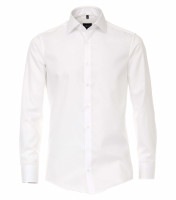 Chemise Venti MODERN FIT TWILL blanc avec col Kent en coupe moderne