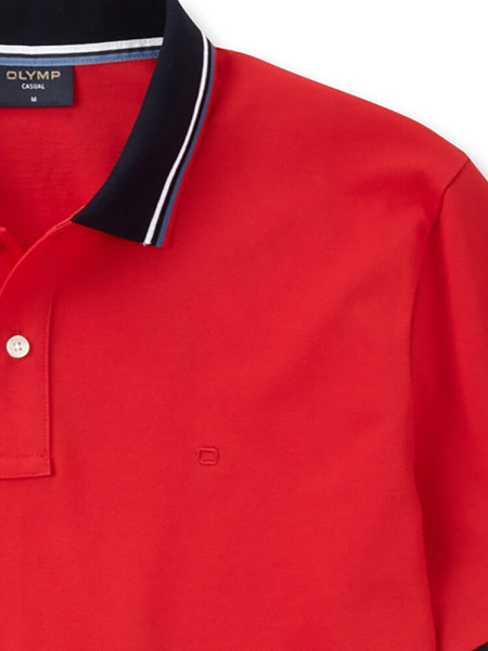OLYMP Polo Rouge Piqué