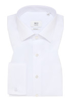 Chemise Eterna MODERN FIT TWILL blanc avec col Kent en coupe moderne