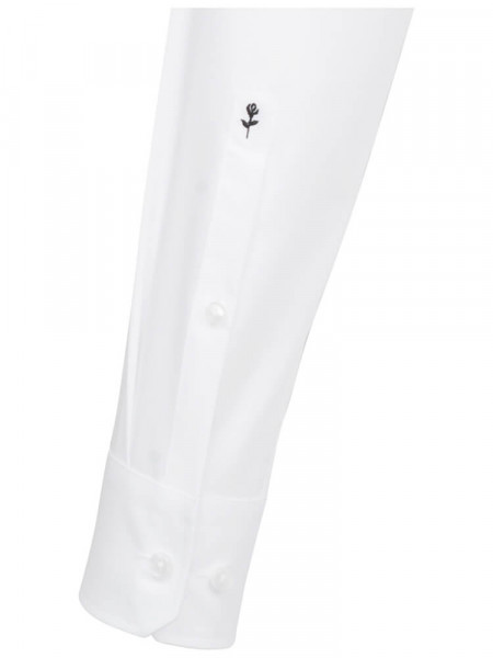 SEIDENSTICKER Regular Fit Chemise Blanc Business Kent Popeline - Vue 1