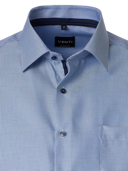 VENTI Comfort Fit Chemise Bleu moyen Kent Struktur - Vue 1