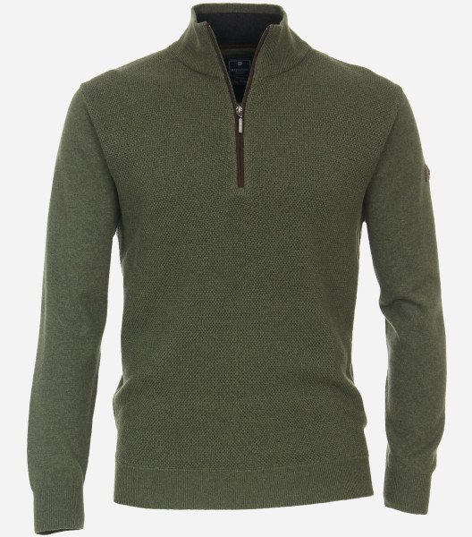 Pull Redmond REGULAR FIT TRICOTÉ vert avec col Col montant en coupe classique