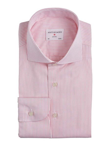 ARTIGIANO Slim Fit Chemise Rosé Haifisch Popeline - Vue 1 | Chemises Exquises
