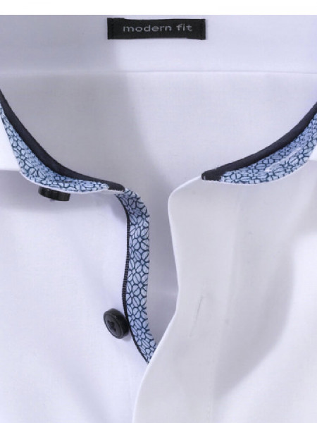 OLYMP Regular Fit Chemise Blanc Global Kent Popeline - Vue 1