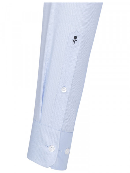 SEIDENSTICKER Regular Fit Chemise Bleu clair Business Kent Struktur - Vue 1
