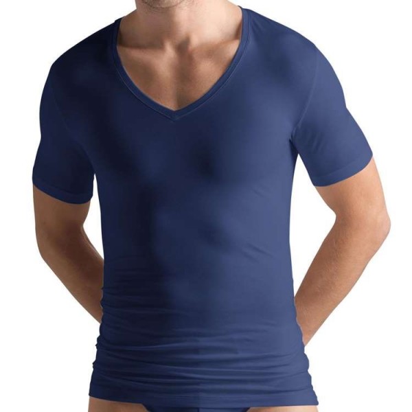 Hanro "COTTON SUPERIOR" T-Shirt bleu marine