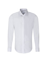 Chemise Seidensticker TAILORED TWILL blanc avec col Business Kent en coupe étroite