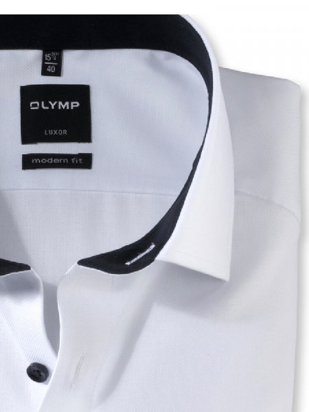 OLYMP Regular Fit Chemise Blanc Global Kent Struktur