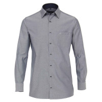 Chemise CASAMODA COMFORT FIT STRUCTURE bleu clair avec col Kent en coupe classique