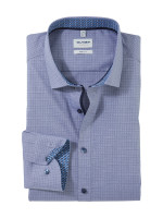 Chemise Olymp BODY FIT TWILL bleu foncé avec col Kent moderne en coupe étroite