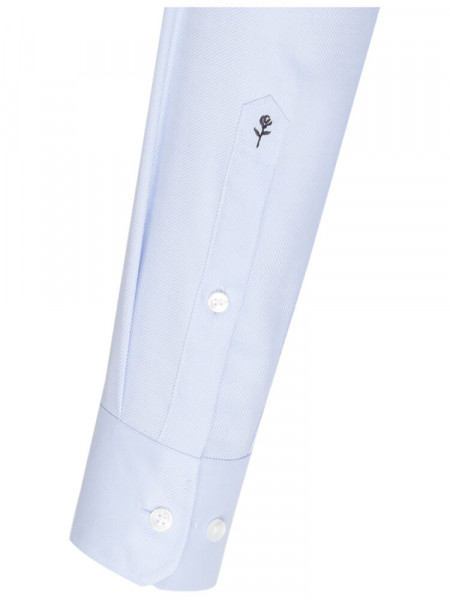 SEIDENSTICKER Tailored Fit Chemise Bleu clair Business Kent Struktur - Vue 1