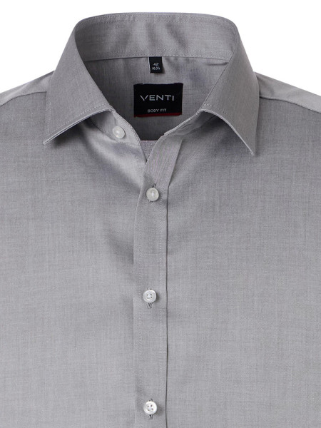 VENTI Slim Fit Chemise Gris Kent Popeline - Vue 1