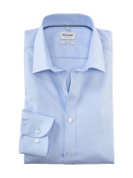 Chemise OLYMP LEVEL 5 UNI STRETCH bleu clair avec col New York Kent en coupe étroite