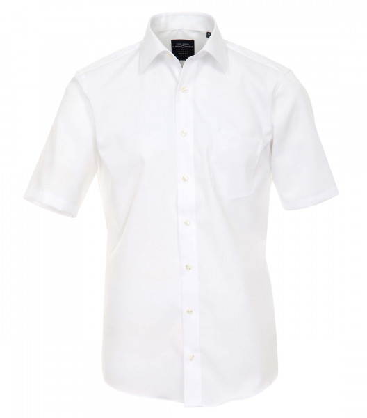 Chemise CASAMODA MODERN FIT UNI POPELINE blanc avec col Kent en coupe moderne