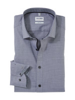 Chemise Olymp BODY FIT TWILL brun avec col Kent moderne en coupe étroite