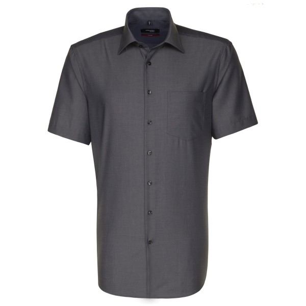 Chemise Seidensticker REGULAR FIL À FIL anthracite avec col Business Kent en coupe moderne