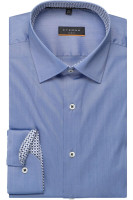 Chemise Eterna SLIM FIT UNI STRETCH bleu clair avec col Kent moderne en coupe étroite
