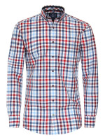 Chemise Redmond REGULAR FIT DOBBY rouge avec col Button Down en coupe classique